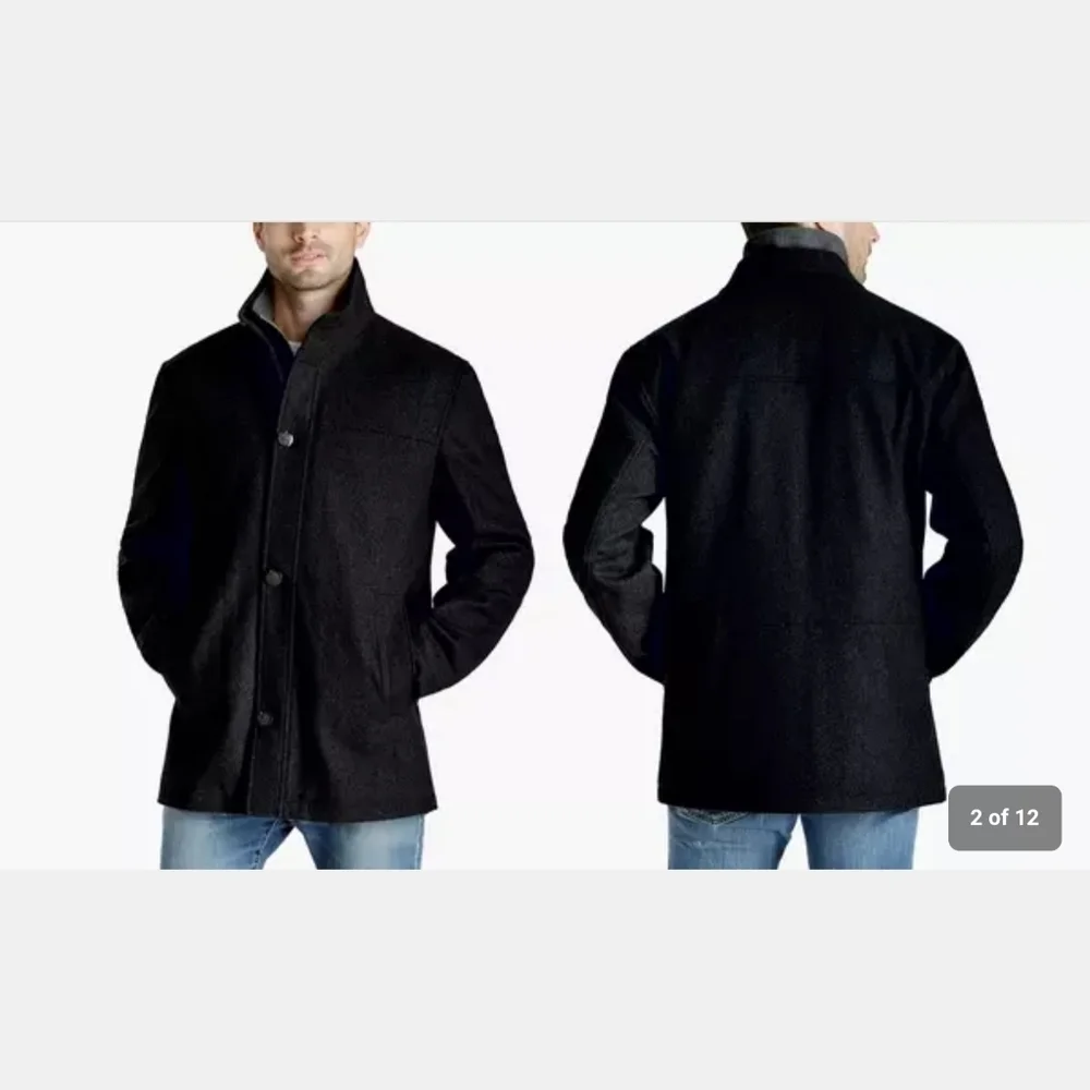 London Fog Wool Men's Car Coat & Top Coat Size: M